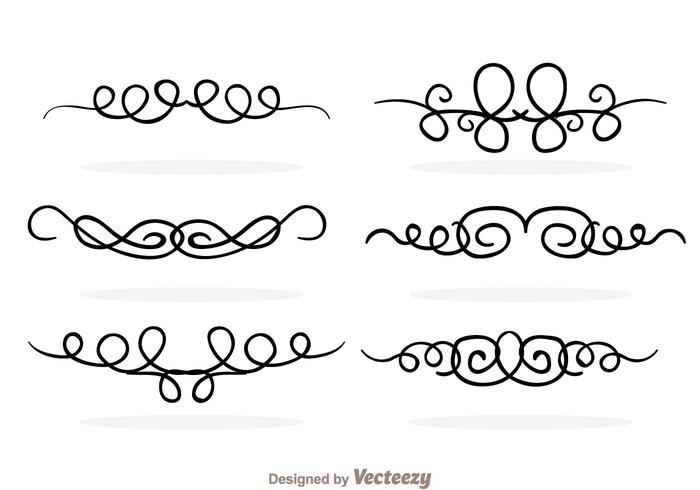 Vectores de la frontera de Swirly Line