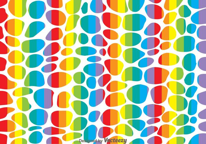 Rainbow Leopard Pattern Vector
