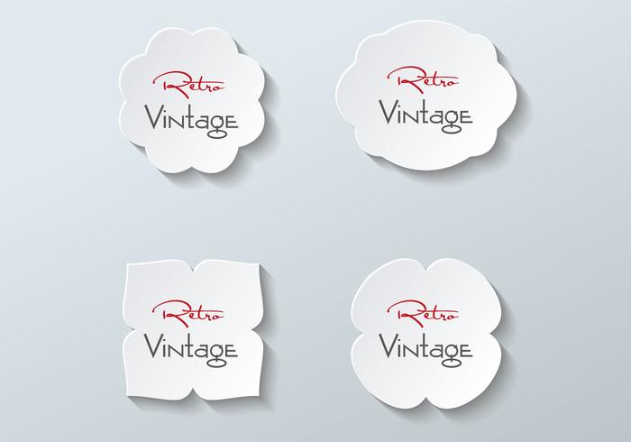 Free Paper Labels Vector