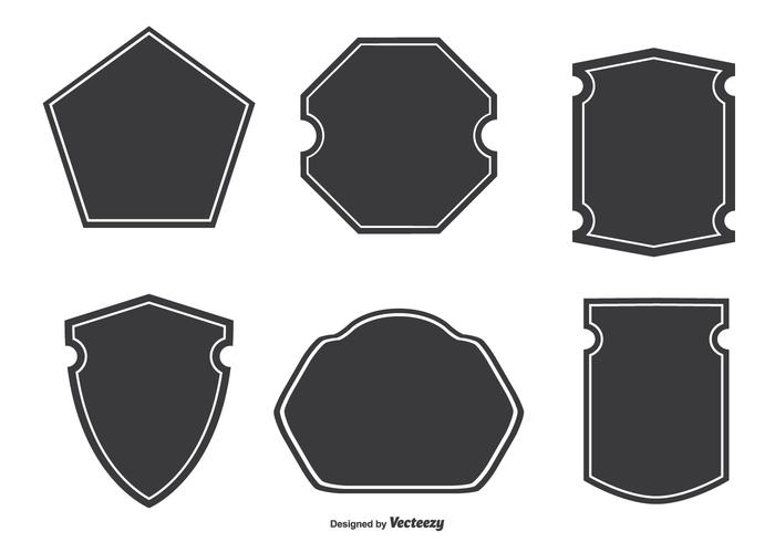 Formas de distintivo clasificadas vector