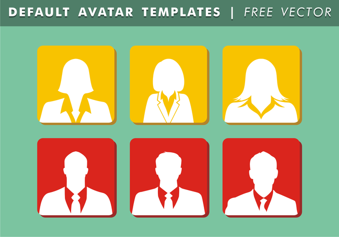 Default Avatar Templates Free Vector