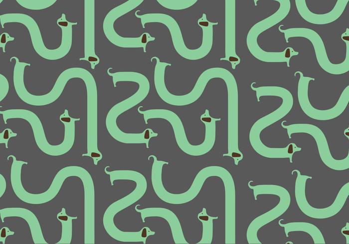 Wiener dog pattern background vector