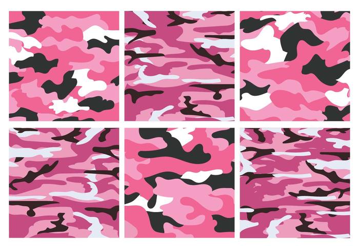 Pink Camo Vector Texturas