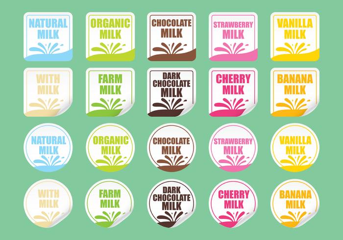 Milk Vector Stickers