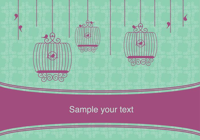 Vector Vintage Design with Birdcages