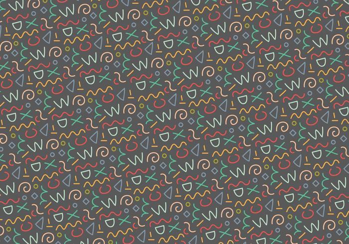 Seamless outline pattern vector