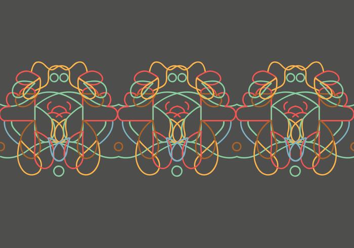 Abstract outline pattern background vector