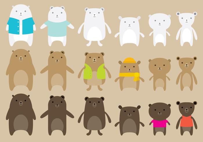 Cute Bear Vectors Cute Bear Vectors