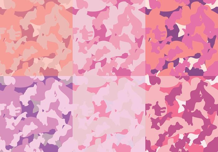 Fashion Pink Patterns Camo Texture vector