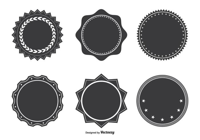 Assorted Badge Shape Set vector