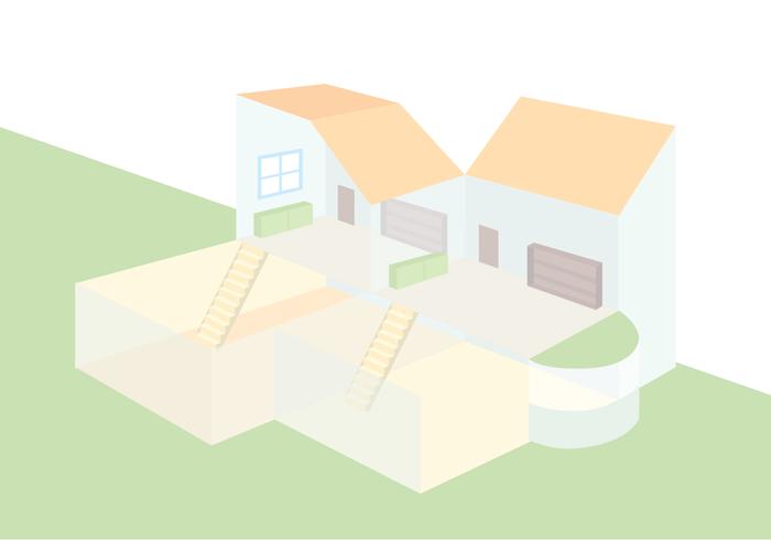 Ilustración vectorial casa interior vector