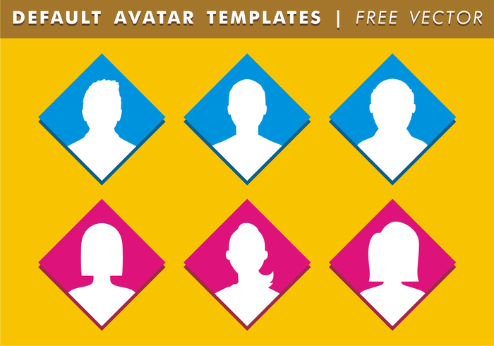 Predeterminado Avatar Templates Free Vector