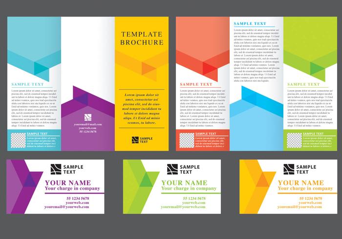 Chevron Fold Brochure Vectors