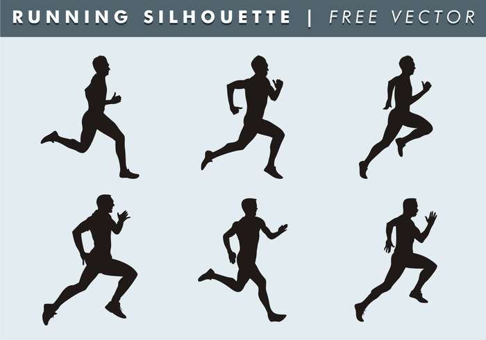 Correr silueta vector libre