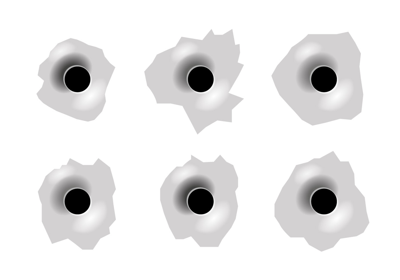 Free Bullet Holes Vector - Download Free Vector Art, Stock Graphics