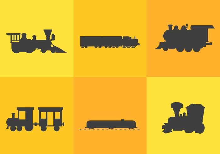 Train Silhouette Vectors Train Silhouette Vectors