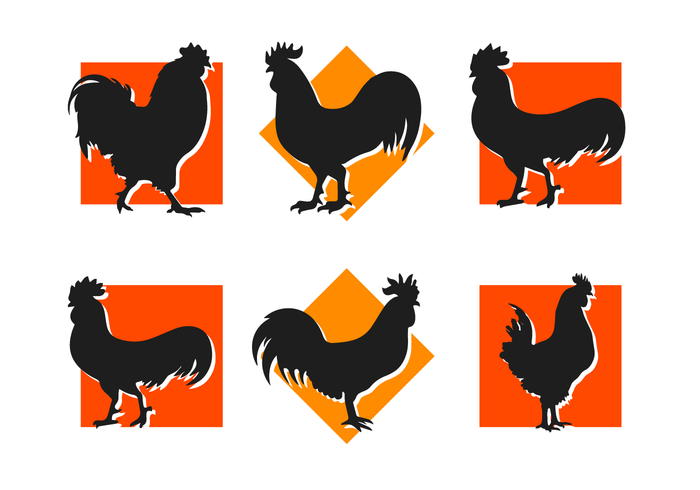 Rooster Silhouettes Vector Icons Free Rooster Silhouettes Vector Icons Free