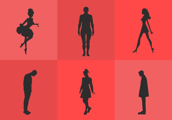 Man And Woman Silhouette Vectors Man And Woman Silhouette Vectors