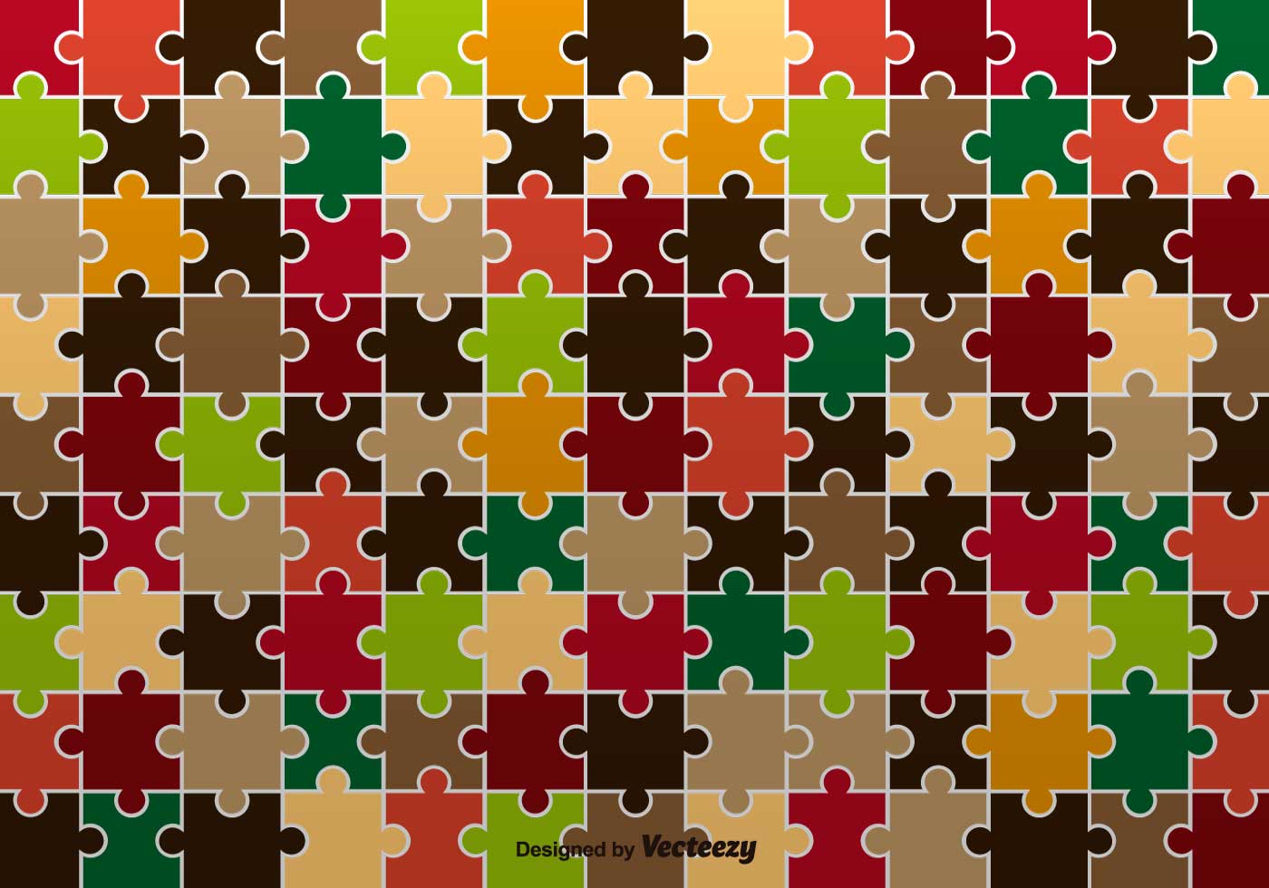 Autumnal Jigsaw Pattern Vector 94653 Vector Art at Vecteezy