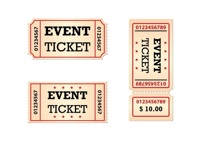 Free Tickets Set Vector