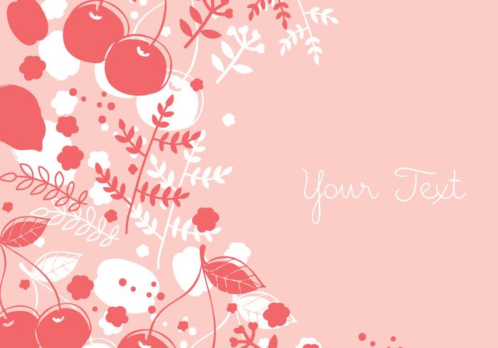 Cherry Floral Background Design Cherry Floral Background Design