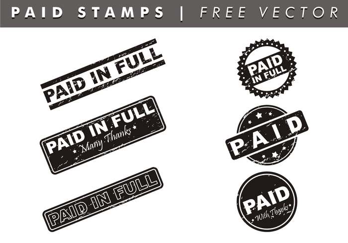 Paid Stamps Free Vector