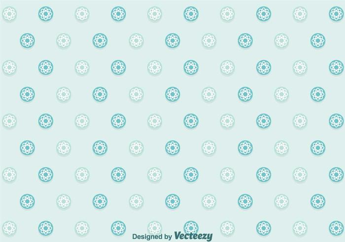 Flowers Dot Pattern Vector