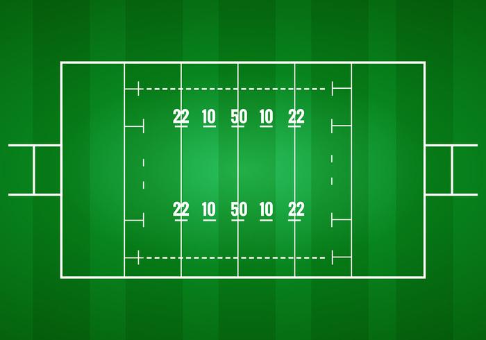 Rugby pitch vector