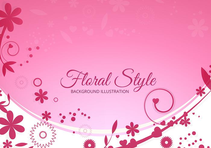 Floral Pink Vector Background
