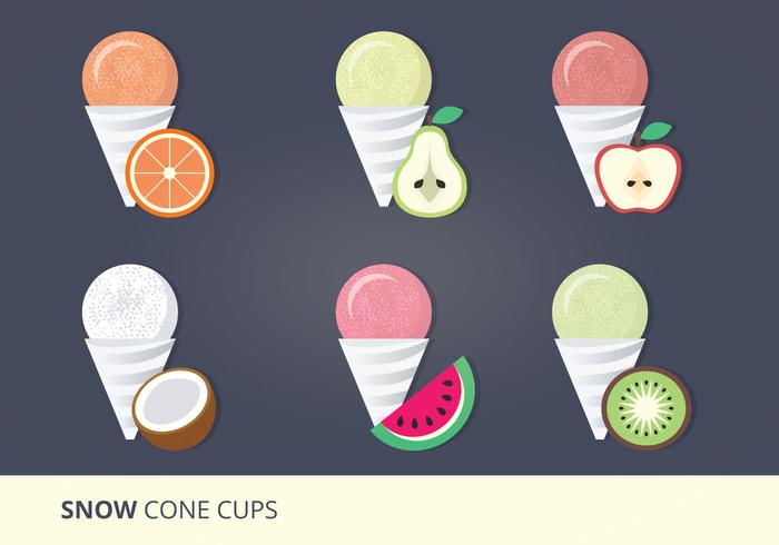 Vector Set of Snow Cones 