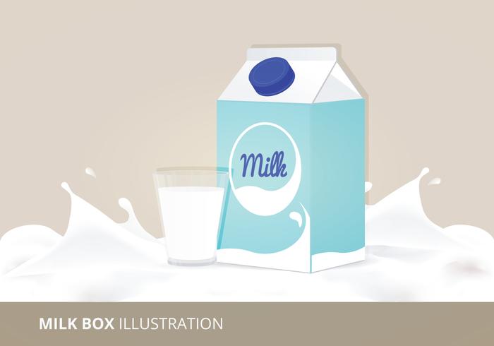 Caja de leche ilustración vectorial vector