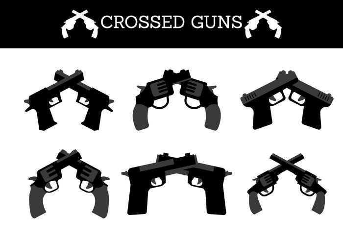 Crossed Gun Vectors