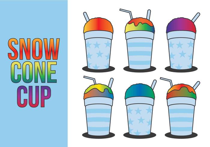 Snow Cone Cup Vectors