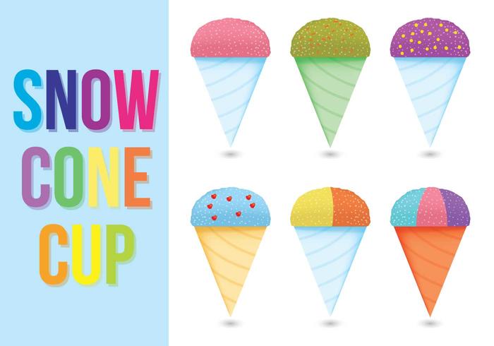 Snow Cone Cup Vectors