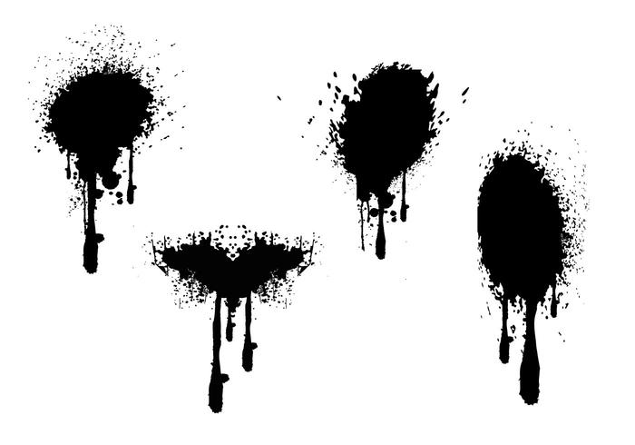 Spray Paint Drips Grunge Vectors