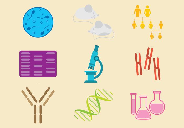 Biología Molecular Iconos Vectores