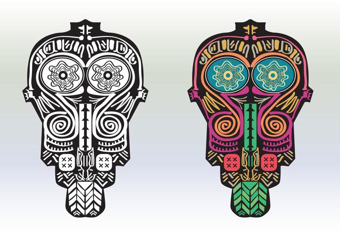 Máscaras de Boho vector