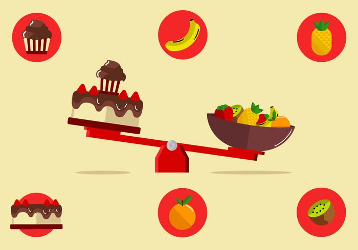 Cakes Versus Fruits Over A Seesaw Cakes Versus Fruits Over A Seesaw