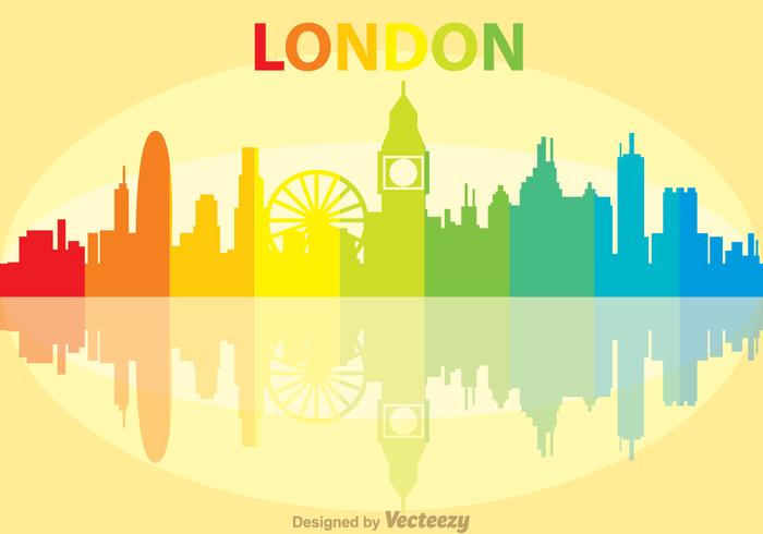 Colorful London City Scape Vector