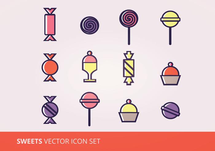 Dulces Vector Icon Set