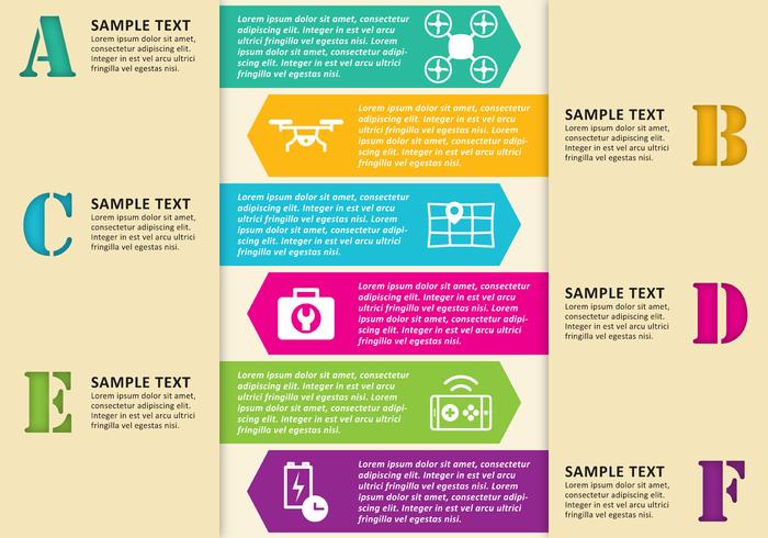 Vector infográfico drone