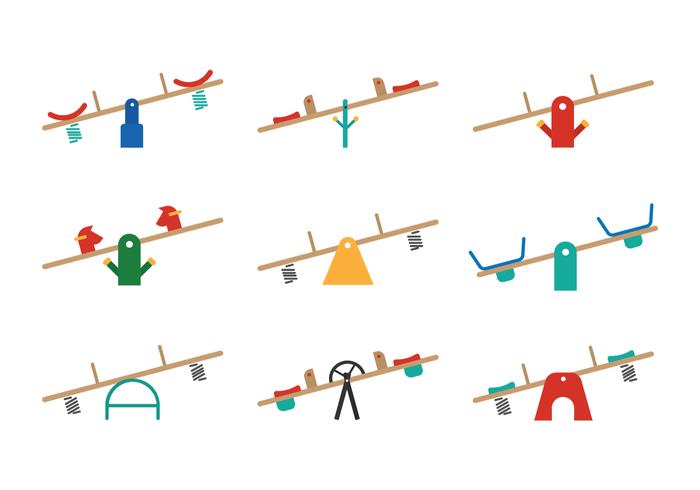 Flat See Saw Vectors Flat See Saw Vectors