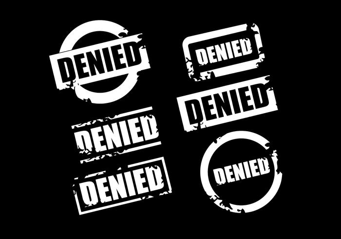 Denied Stamp Vector Set Denied Stamp Vector Set