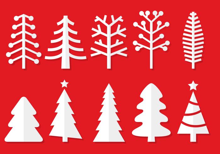 Paper Christmas Tree Vectors