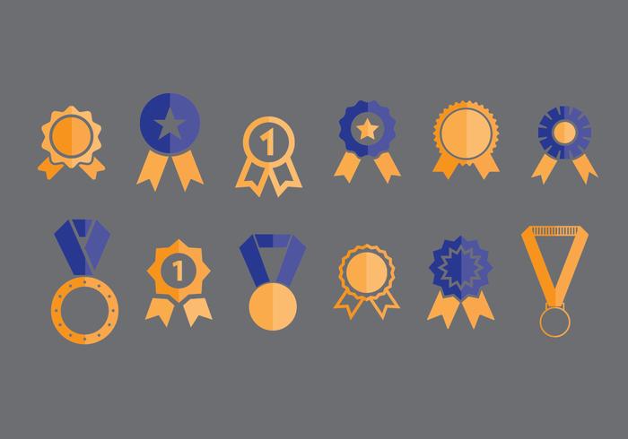 First Place Ribbon Vector Icons Set 1 First Place Ribbon Vector Icons Set 1