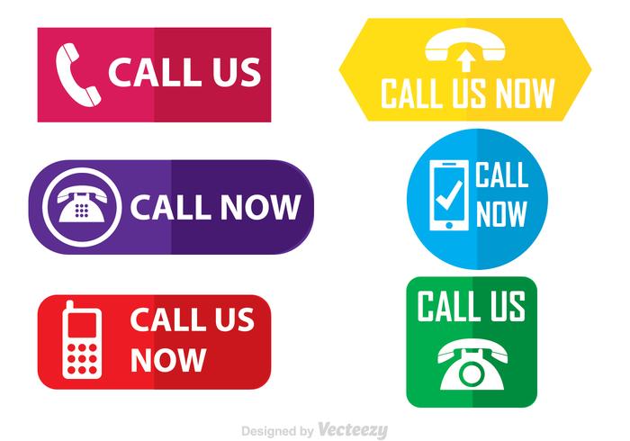 Call Us Flat Vector Icons