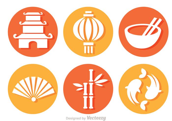 Chinese Culture Circle Vector