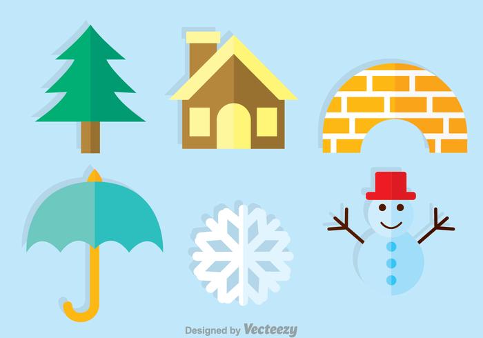 Vector Winter Flat Icons