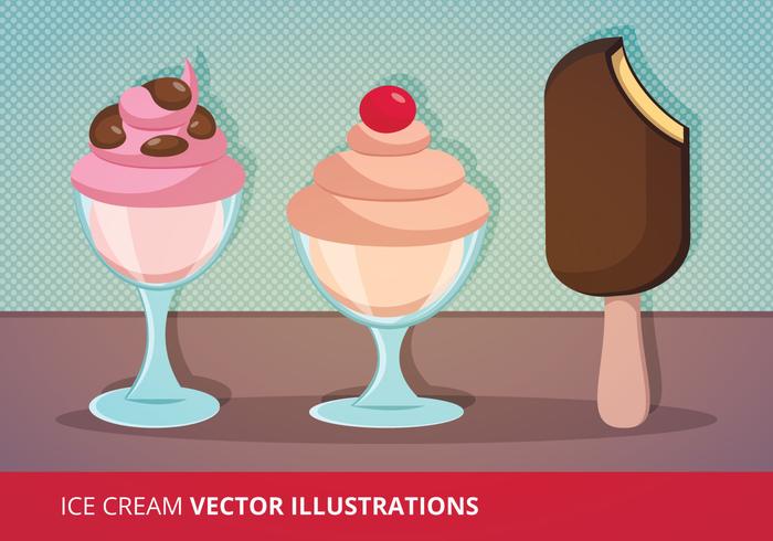 Ilustración vectorial de helado vector