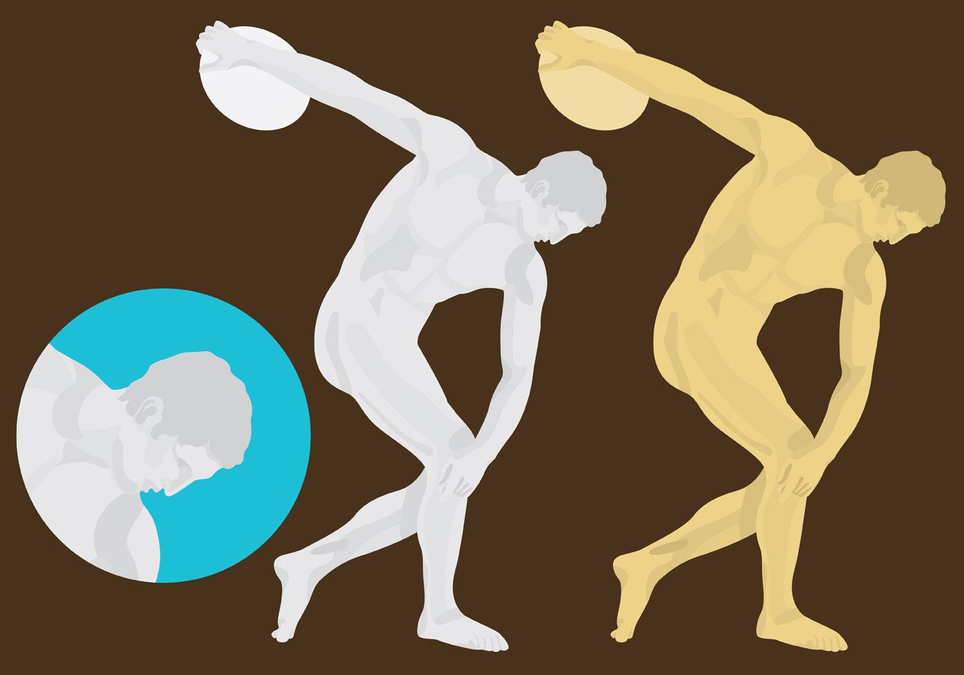 Discus Thrower Sculpture Vector 94951 Vector Art at Vecteezy